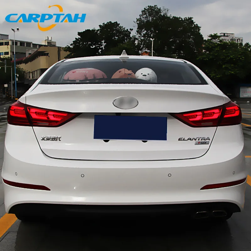 Автомобильный Стайлинг задний фонарь задние фонари для hyundai Elantra задний фонарь DRL+ Динамический сигнал поворота+ обратный+ тормозной светодиодный