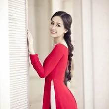 Вьетнам aodai Китайская традиционная одежда для женщин одноцветное длинное платье китайское восточное платье современное платье cheongsam ao dai