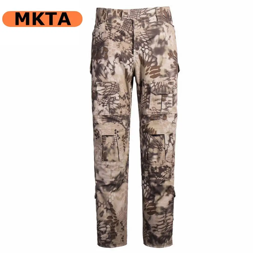 Тактическая армейская футболка с длинным рукавом на молнии/набор, тонкая, для охоты, военная форма, быстросохнущая - Цвет: MKTA Pants