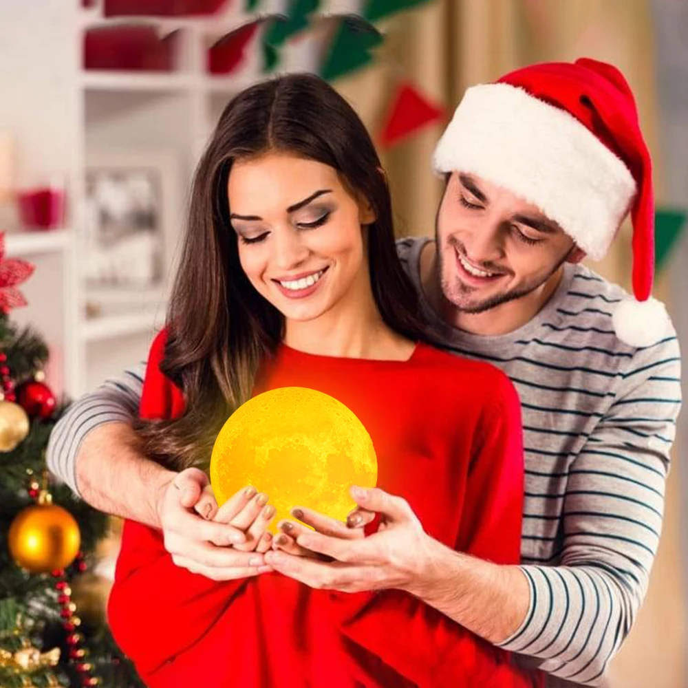  Moon Lamp Night Light lamp for daughter Kids LED Light USB Charging Touch Control 2 Colors for Chri - 4000154586498