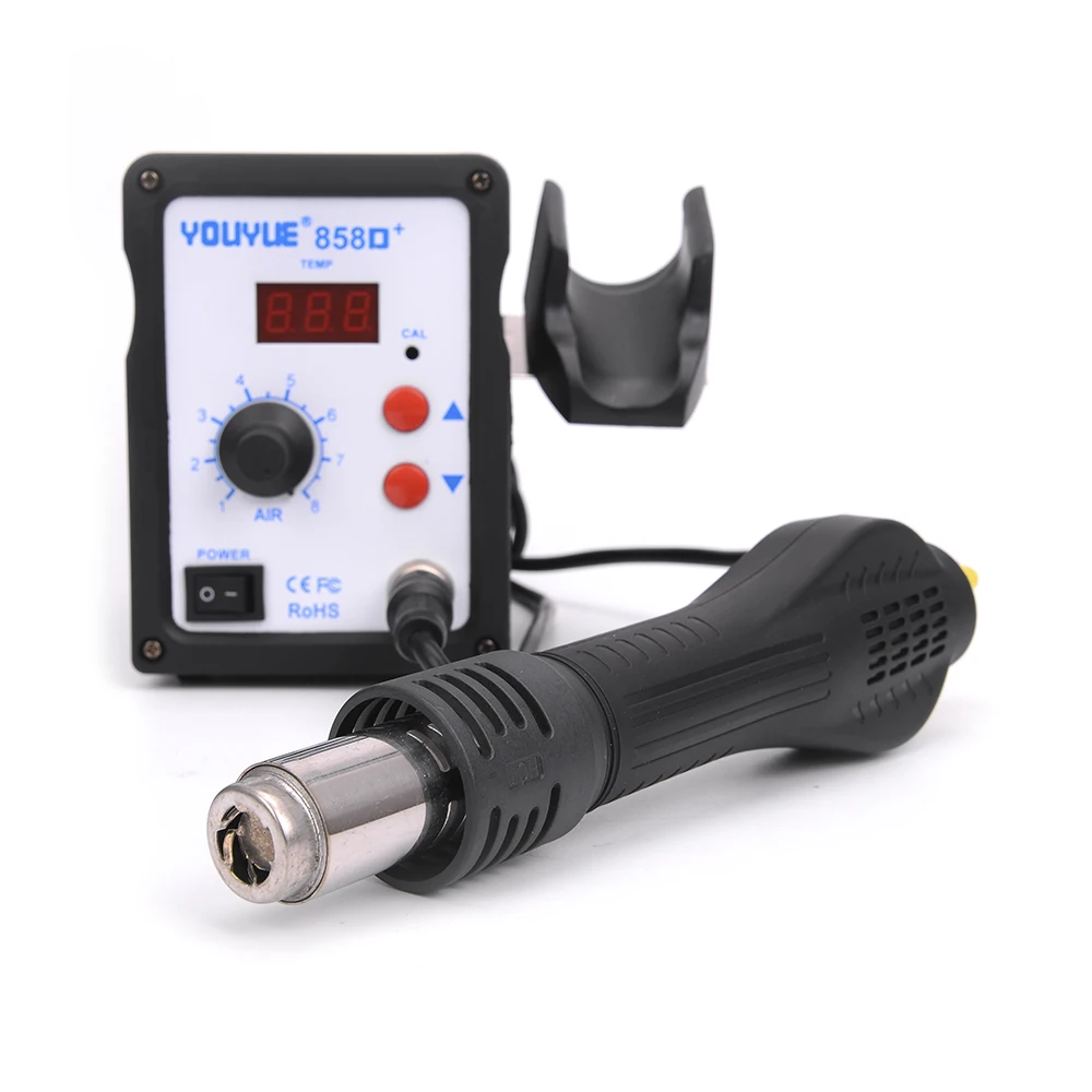 Youyue 858D+ Горячий Воздушный пистолет ESD паяльная станция светодиодный цифровой паяльная станция нагреватель пистолет Обновление от Uyue858D
