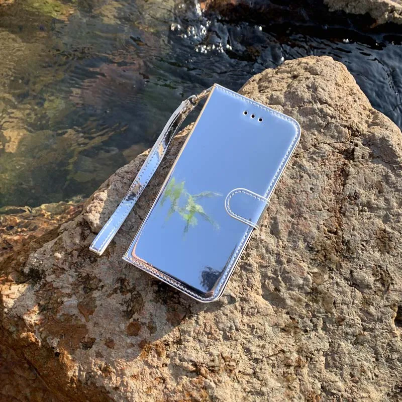 Зеркальный флип-чехол для телефона samsung Galaxy S10 S9 S8 Plus 10E кожаный чехол s для samsung Galaxy Note 10 10+ 10Pro M10 M30S чехол - Цвет: silver