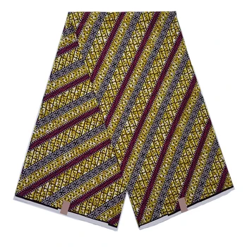 

Ankara Fabric Real Soft High Quality Sewing Material 100%Cotton Fabric Veritable African Wax Print Fabric 6 Yards VL15-99