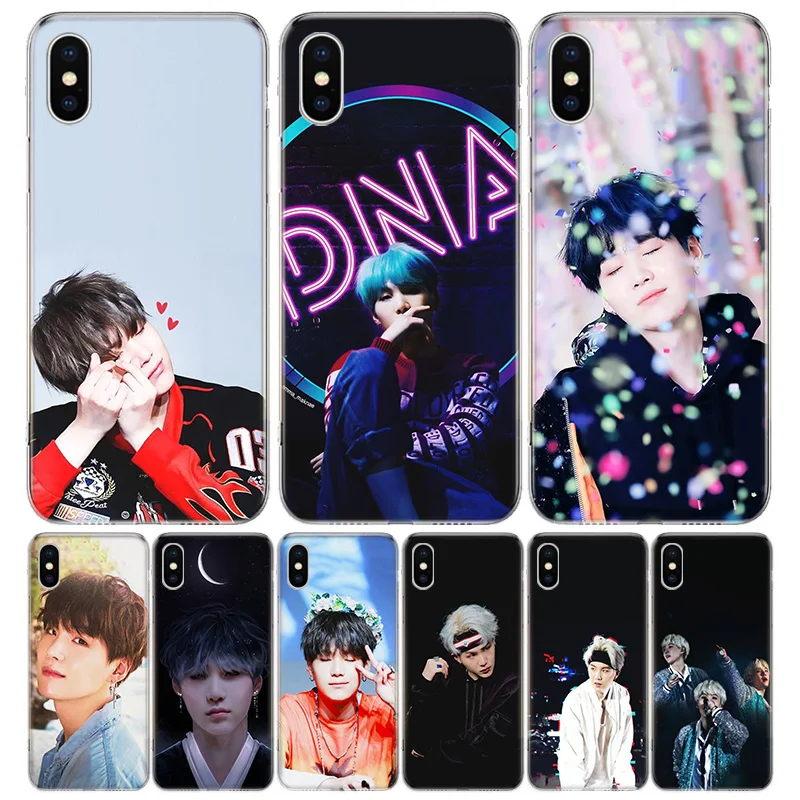 Seokjin Suga милый чехол для телефона для iPhone 11 Pro 7 6X8 6S Plus XS MAX+ XR 5S SE 10 Ten Art TPU Coque Capa Shell