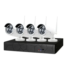 Système de caméra de sécurité sans fil, 8 canaux, NVR, 4 pièces, Vision nocturne, Wifi, IP, 1080P, étanche, alerte de mouvement, prise ue, 1080P