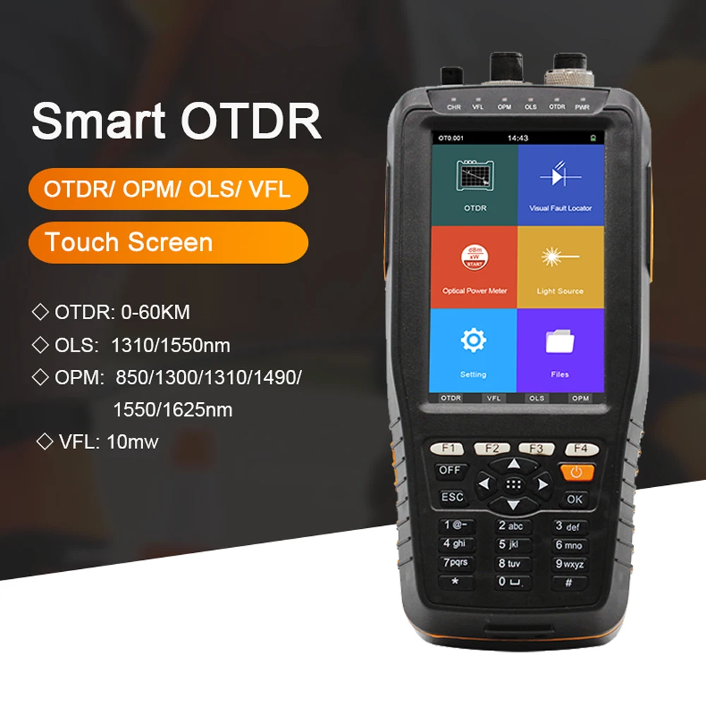 TM290 Smart OTDR 1310 1550nm с VFL/OPM/OLS тестер сенсорным экраном оптический рефлектометр