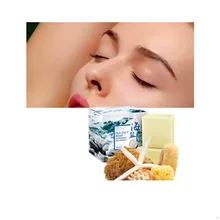 Морская соль мыло для умывания лица Отбеливающее Овечье молоко питает кожу и сжимает поры. PH 7,5 слабые щелочные мягкая чистка мыло для ванны