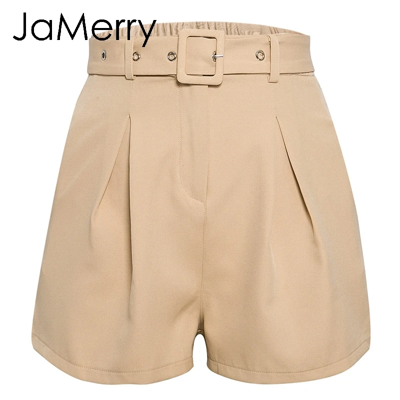 Khaki Short JaMerry Highstreet шикарный комплект из двух предметов Женский блейзер двубортный офисный Женский блейзер Повседневная Уличная одежда женский костюм - Цвет: Khaki Short