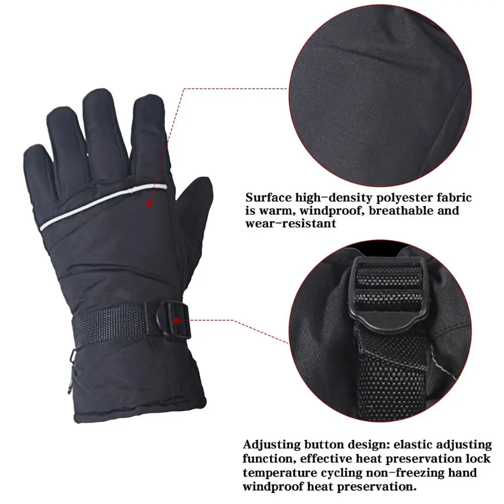 SKDK зимние теплые перчатки, лыжные перчатки для мужчин, сноуборд, мотоциклетные, для езды на снегу, ветрозащитные перчатки, водонепроницаемые, 1 пара