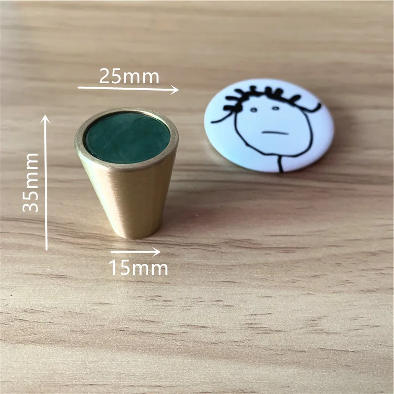 green LCH Nordic Style Solid Brass Inlaid with Pink Black Marble Cabinet Knob Drawer Pull Furniture Handles Brass Knob Clothes Hook - Цвет: green