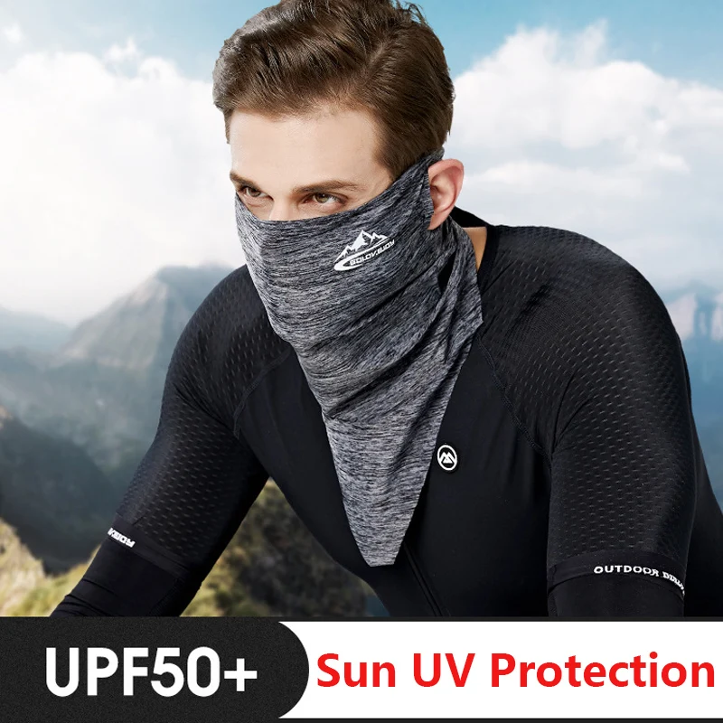 Sun Protection Tube Bandana Scarf Solid Color Face Cover Dustproof Headwear 