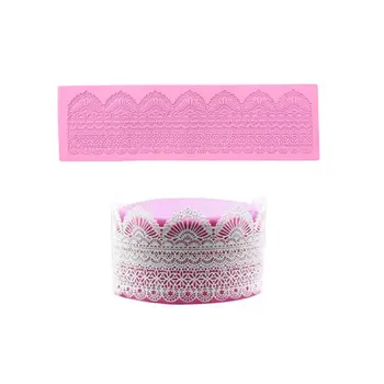 

4pcs/set Silicone Lace Flower Fondant Mold Sugarcraft Embossing Mould Mat DIY Q84D for kitchen accessories