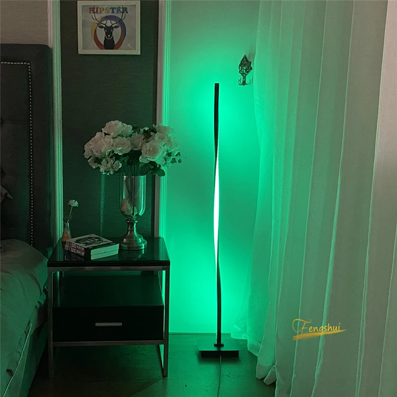Modern LED RGB Floor Light for Living Room LED Floor Lamp Bedroom Dimming Nordic Office Standing Lamp Indoor Decor Table Lamp