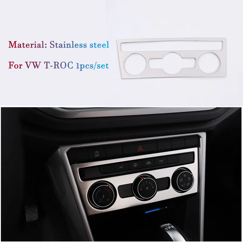 

For Volkswagen VW T-Roc T ROC 2018 2019 2020 Car Interior styling Accessories Dashboard AC Air Conditioner Switch Button Cover