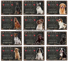 Black White Pets Dog Metal Sign Tin Poster A Home Doberman Golden Labrador Home Decor Bar Wall Art Painting 7.8x11.8inch Black White Pets Dog Metal Sign Tin Poster A Home Doberman Golden Labrador Home Decor Bar Wall Art Painting 7.8x11.8inch