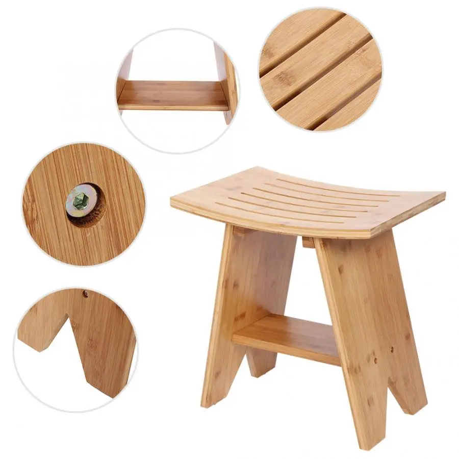 Бамбуковый стул для душа ванная комната спа ванна органайзер хранения длинный