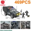 Support Vehicle Call of Duty Military Humvee Soldiers Weapon Set Building Blocks Fit COD Mega Bloks Construx MiniFigures AK Lot 1