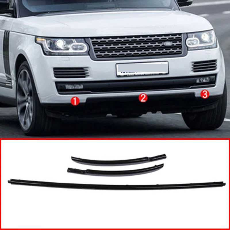 Для Landrover Range Rover Vogue L405 2013- автомобильные аксессуары ABS глянцевый черный Переднее украшение решетки полосы