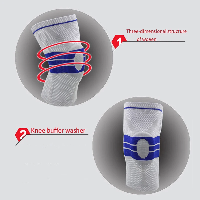 Серый Эластичный наколенник Поддержка кронштейн наколенник Регулируемый наколенник баскетбольная безопасность плечевой ремень защитный Tape42-48