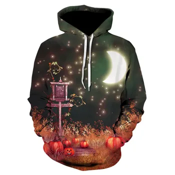 

Newest 3D Print Halloween cosplay costumes Pumpkin Lamp Skull Pullovers Hoodies For Women/men Causal Loose Plus Size Sweatshirts