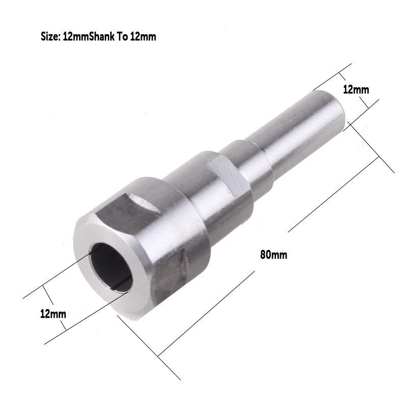 CHWJW 1 шт. 1/" 8 мм 12 мм 1/2" хвостовик фрезы удлинитель стержня цанговый гравировальный станок расширение фрезы для дерева - Длина режущей кромки: 12mmto12mm
