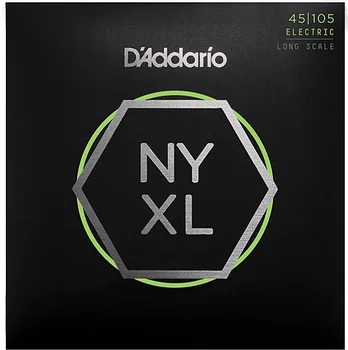 

Nyxl45105 NYXL string kit for bass guitar, long scale, L Top/Med bottom, 45-105, D'Addario