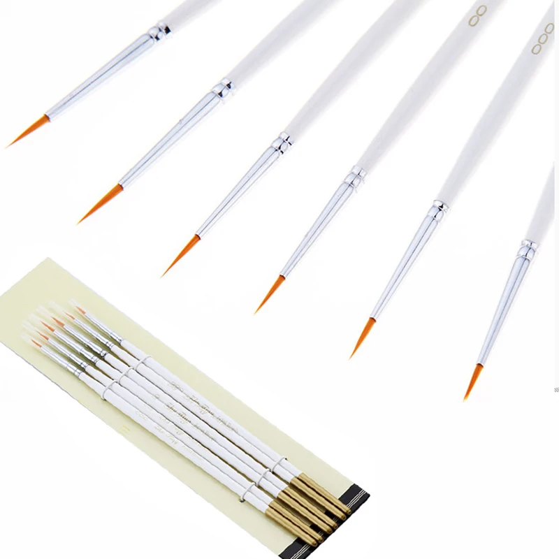 6 шт./компл. набор нейлоновых волосяных Fineline Краски кисточки профессиональный высокое качество Краски ing ручка для художника школьные товары для рукоделия