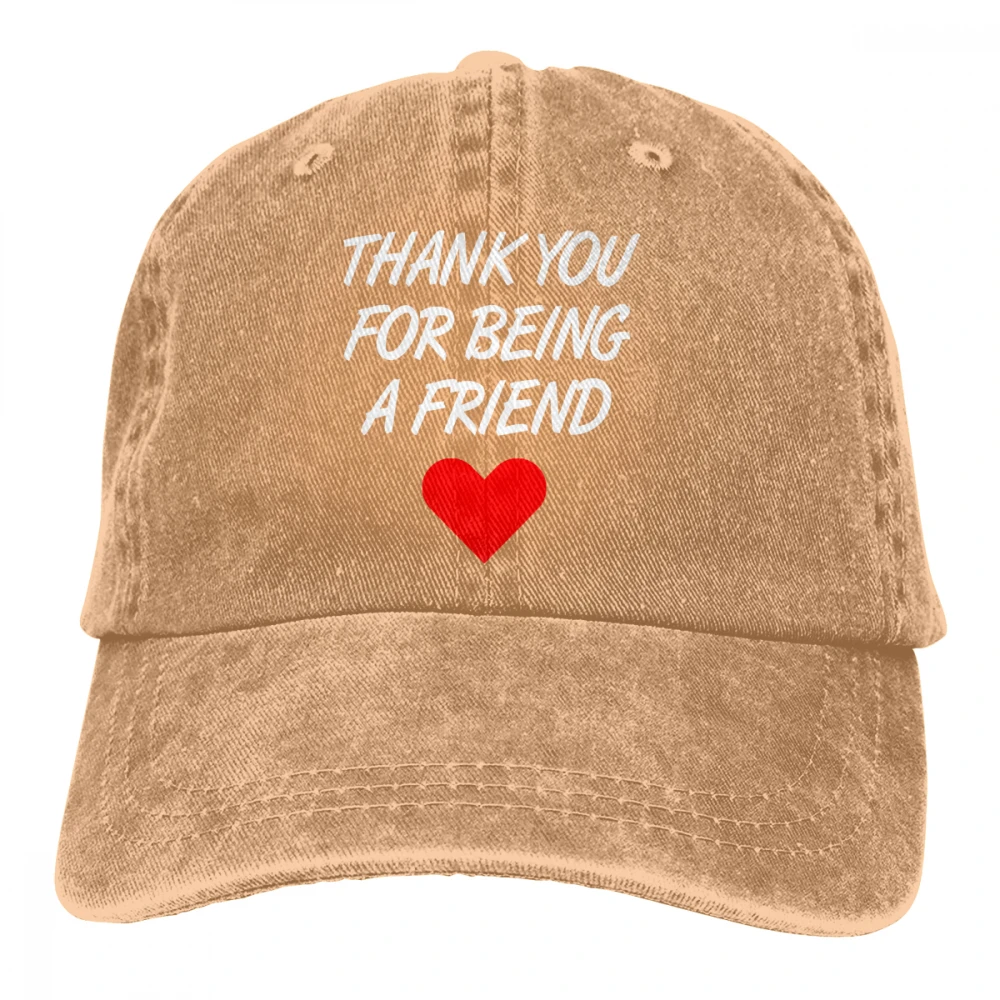Спасибо за то, что вы друг Casquette черный унисекс Мужские Женские джинсовые бейсболка с ремешком кепки Регулируемая Гольф папа шляпа - Цвет: Хаки