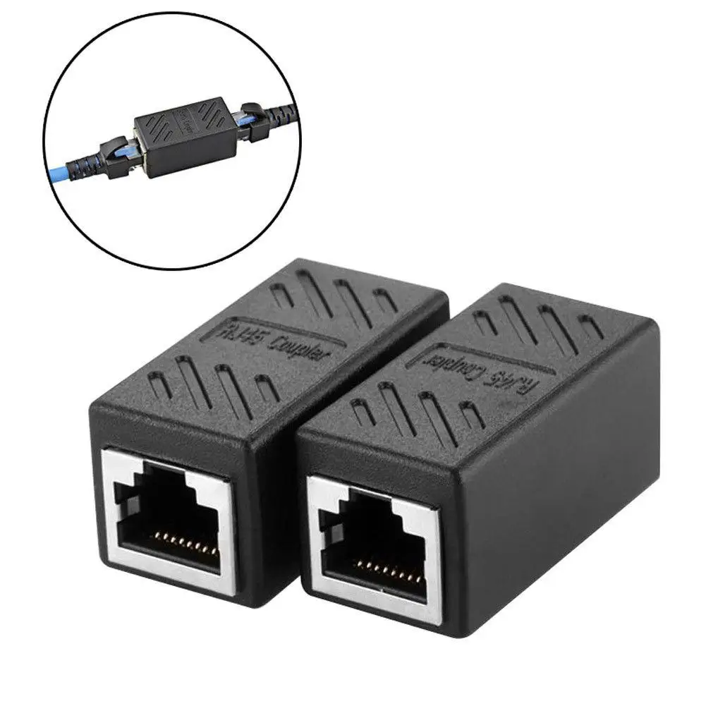 2Pcs RJ45 Female Coupler Cat5/Cat6 LAN Ethernet Cable Extender Adapter Connector 2020 | Компьютеры и офис