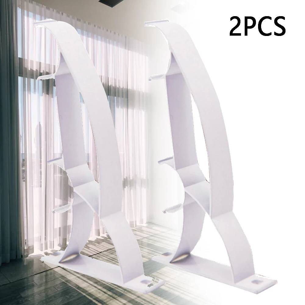 2 шт./компл. Гостиная крючки алюминиевый сплав стойка держатель двойной полюсов Простая установка отель кронштейн Спальня Шторы стержень дома прочный висит