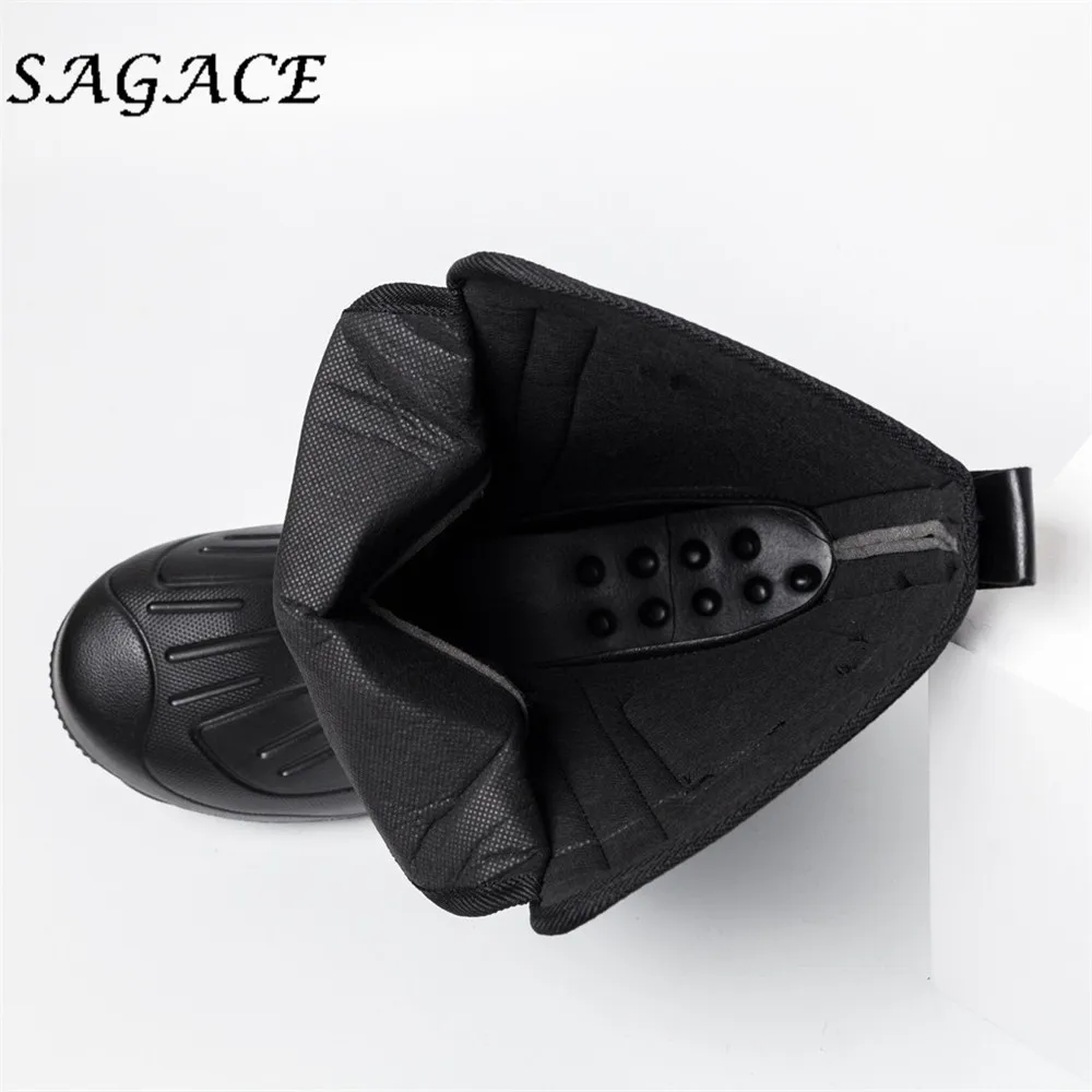 SAGACE/Мужская обувь EVA; зимние ботинки; мужские уличные рабочие Нескользящие водонепроницаемые ботинки на плоской подошве; Зимняя мужская обувь размера плюс ; Плюшевые ботинки