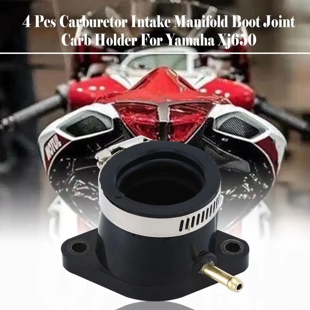 4 Pcs Carburetor Intake Manifold Boot Joint Carb Holder For Yamaha Xj650 Perfect Fit Of The Rubber Interface
