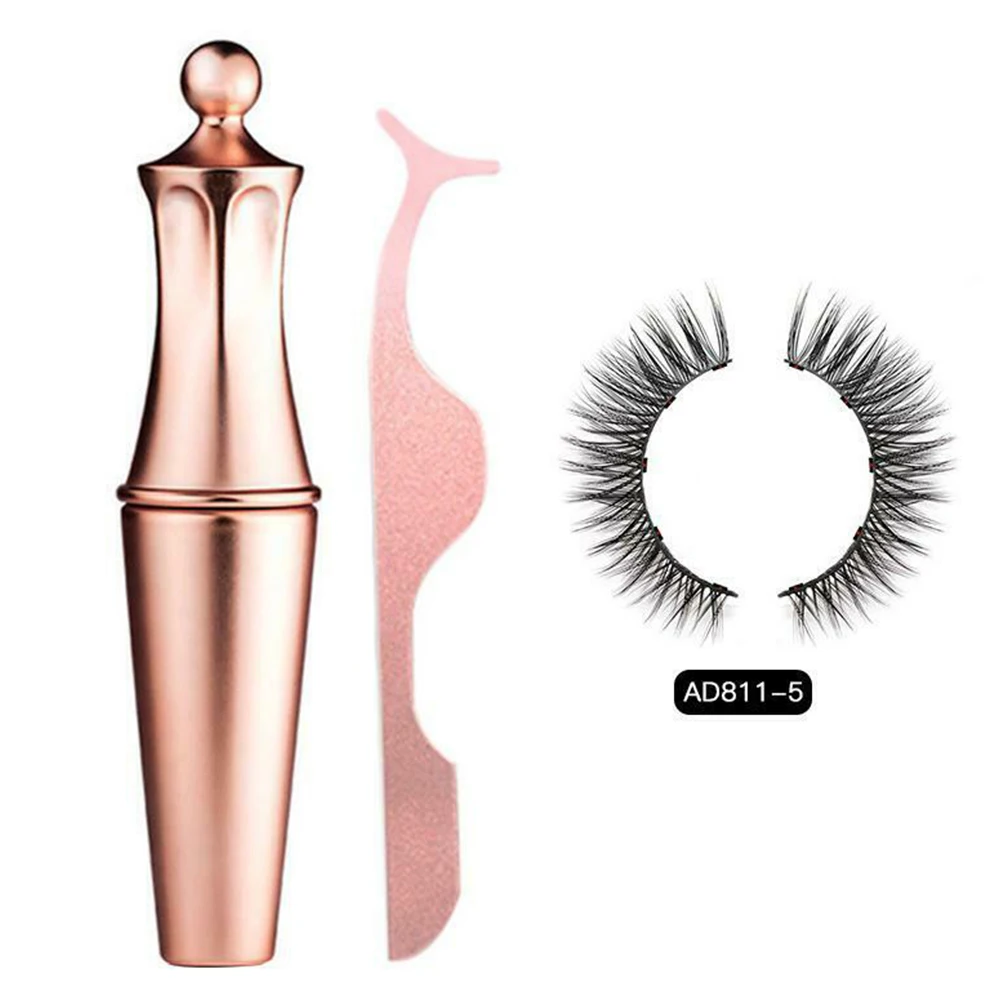 Charming Party Magnetic Make Up Kit Women False Eyelashes Extension Gift Cosmetic Fluffy Eyeliner Reusable Curly