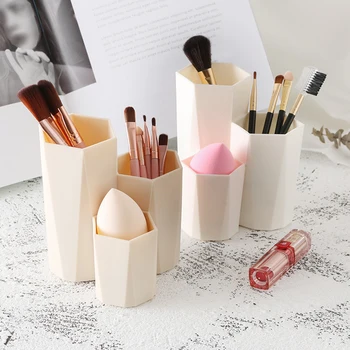 

Table Organizer 3 Lattices Cosmetic Make-up Brush 1 set Pen Holder Make Up Tools Storage Box Cosmetic Holder