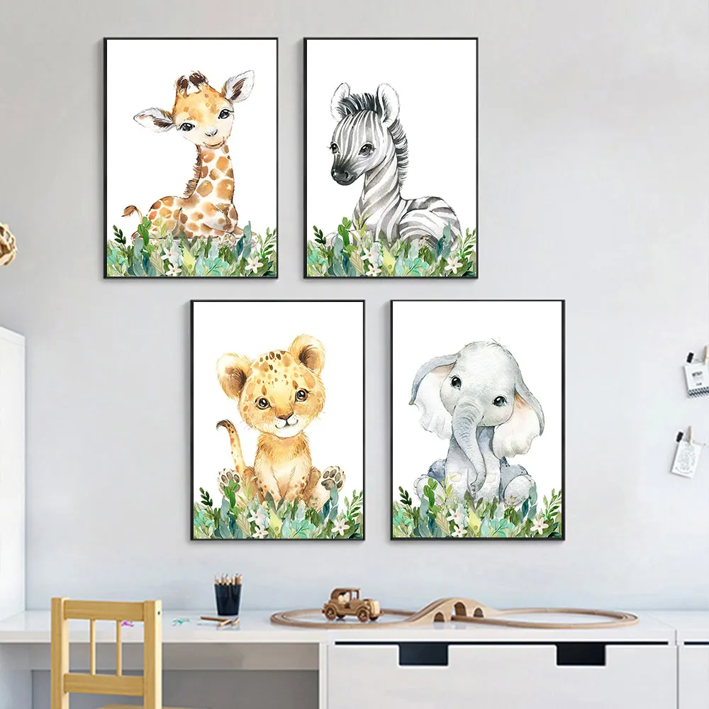 Jungle-Animals-Print-Posters-Nordic-Canvas-Painting-Zebra-Giraffe-Elephant-Wall-Art-Poster-Nursery-Decor-Picture (3)