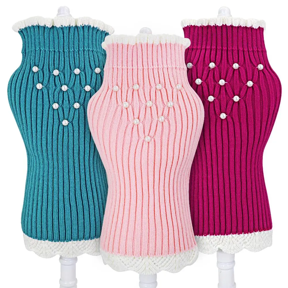 Вязаные свитера для кошек и собак одежда осени зимы щенков маленьких чихуахуа