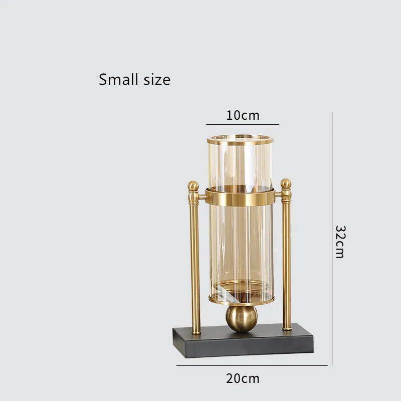 small size Роскошное Гальванопокрытие Цветочная ваза, домашний декор Настольная Ваза - Цвет: small size