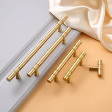 Brass Furniture Handles Copper Cabinet Knobs Wardrobe Dresser Drawer Knobs Kitchen Handle Cupboard Door Pulls Hardware