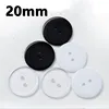 40pcs 20mm Black/White/Clear Resin 2 Holes Round Buttons Sewing Accessories Scrapbooking Cardmaking Embellishments DIY Crafts 1