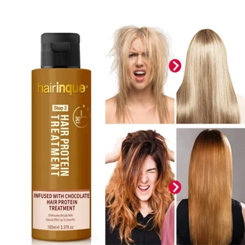 

11.11 HAIRINQUE New 12%chocolate brazilian keratin hair treatment for straightening hair repair damaged best for hair care