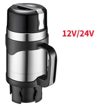 12/24V электрический чайник 1200 мл Нержавеющая сталь путешествия Кофе Чай термос чашка кружка с электронагревом кипения тушеного мяса бутылку воды автомобиль грузовик Применение