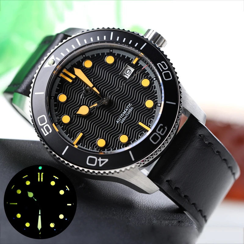 HEIMDALLR NH35 Men's Automatic Watch Black Dial Sapphire Crystal Waterproof Mens Luminous Mechanical Wristwatches | Наручные часы