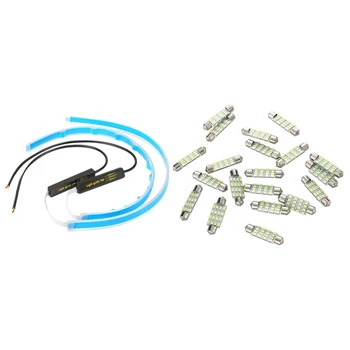 

20x 42mm 16 LED Car Interior White SMD 3528 e Light Lamp Bulb 211-2 578 212-2 & 2 Piece Power Drl for Gm Leader Drl Daytime R