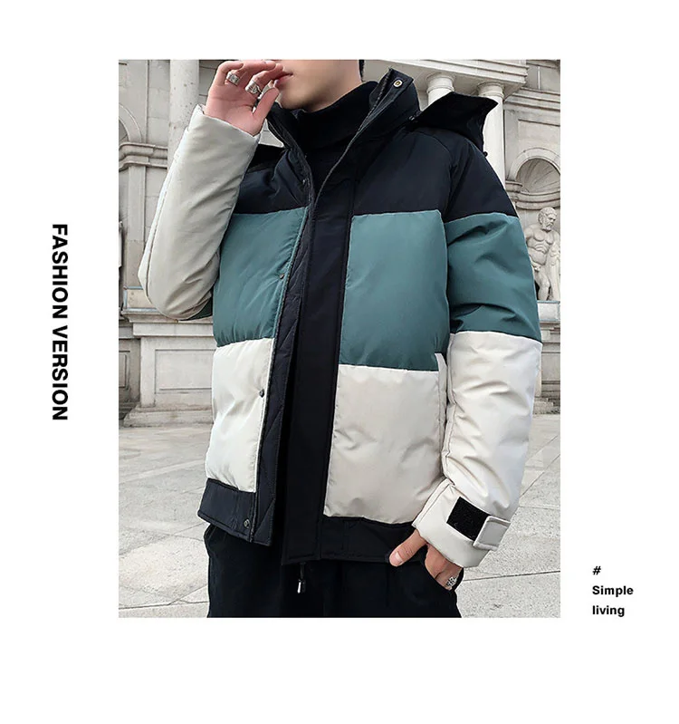 mens windbreaker 2020 Winter Coat Men New Casual Thick Warm Waterproof Hooded Jacket Youth Autumn Outwear Coat Plus Size M-4XL Drop Shipping mens windbreaker