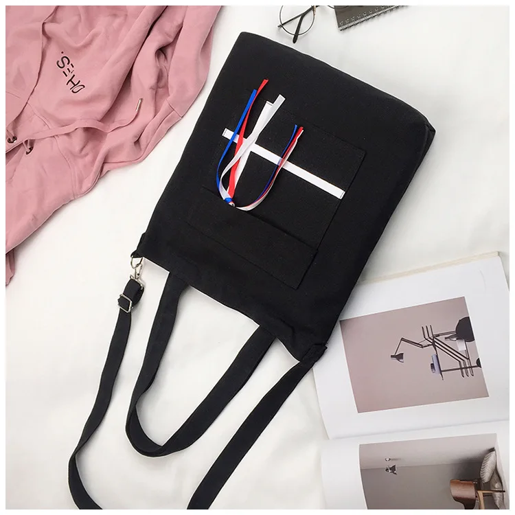 Micro for Canvas Handbag Bag Women's New Style Korean-style Versatile Over-the-shoulder Bag Students Harajuku College Style