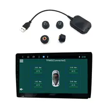 USB система мониторинга давления в шинах TPMS2 внешний датчик для Android навигация Регулируемая высокая низкая сигнализация давления в шинах