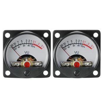 

2Pcs TR-35 VU Meter Head Power Amplifier DB Table AudioLevel Meter Sound Pressure Meter with Backlight