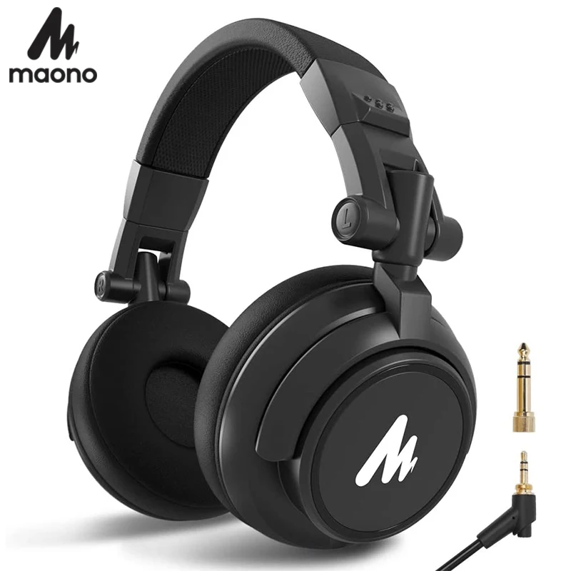 Fones de Ouvido sobre a Orelha e Destacável Driver para dj Cabo com 50mm Studio a Au-mh601 Maono Profissional Studio Monitor Plug & dj