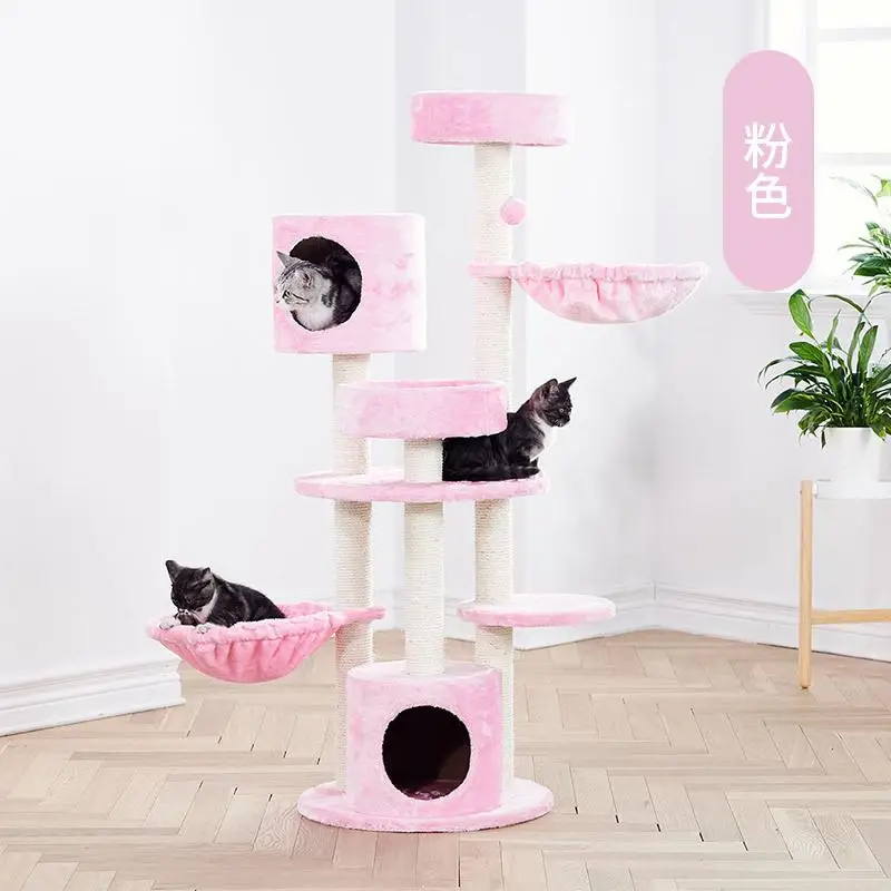 Игрушка для домашних животных, скалолазание для кошек с кошачьим туалетом, большая игрушка для кошек, вилла, многослойная скалолазационная доска для кошек - Цвет: B1