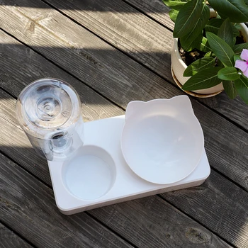 

Cervical Protection Fountain Dogs Cat Bowl Non Slip Raised Stand Kitten Food Dish Water Feeder Automatic Pet Supplies Container